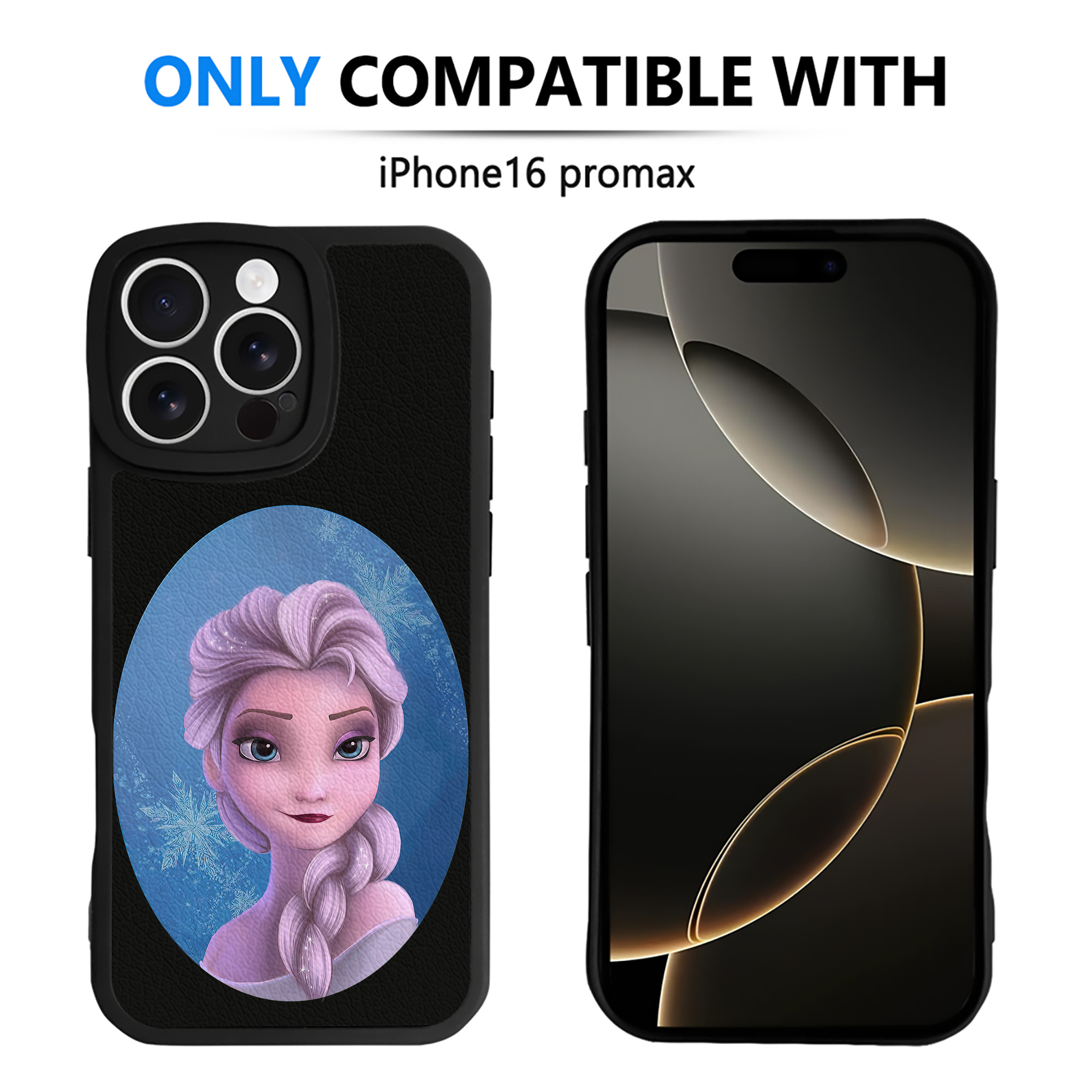 （画像用） アナと雪の女王 アンナ エルサ Frozen Anna Elsa 【iPhone 16シリーズ対応】シリコンスマホケース（レザー調） 材質：シリコン